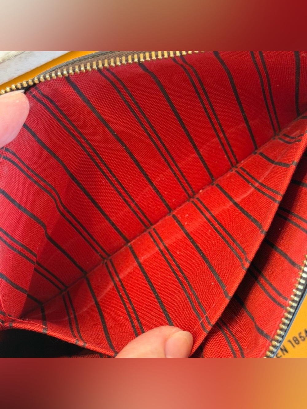 Louis Vuitton Neverfull GM Clutch • Pochette in Damier Ebene - Picture 7 of 9